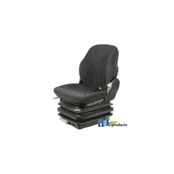 Seat, Mechanical Suspension; L/ Armrests, BLK/GRY MATRIX CLOTH 25" x20" x19"